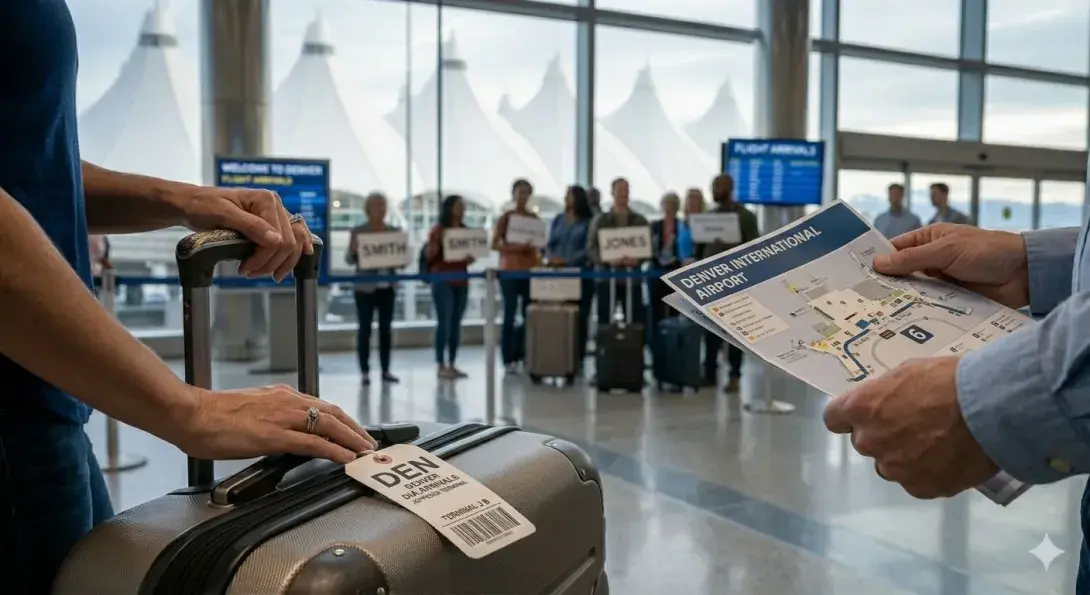 Arrivals area at Denver Airport